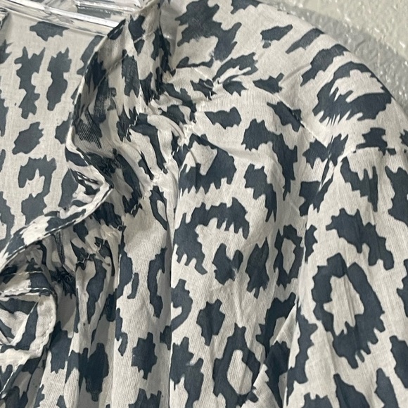 Emerson Fry India Collection Bardot Top- Charcoal Leopard Organic - Size L - Picture 4 of 4